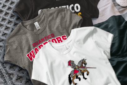 QUANTICO HIGH SCHOOL WARRIORS Tees (Option 1) Banner