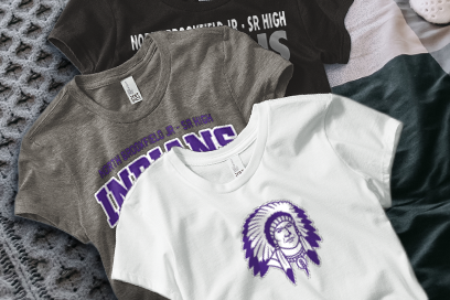 NORTH BROOKFIELD JR-SR HIGH INDIANS Tees (Option 1) Banner