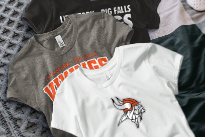 LITTLEFORK-BIG FALLS HIGH SCHOOL VIKINGS Tees (Option 1) Banner