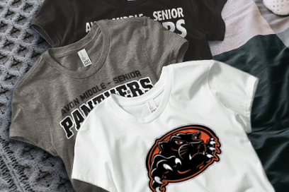 AVON MIDDLE-SENIOR HIGH SCHOOL PANTHERS Tees (Option 1) Banner