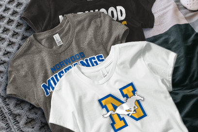 NORWOOD HIGH SCHOOL MUSTANGS Tees (Option 1) Banner