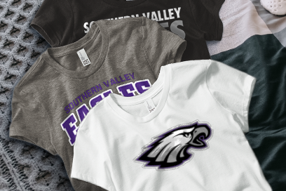 SOUTHERN VALLEY HIGH SCHOOL EAGLES Tees (Option 1) Banner