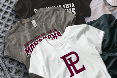 PAPILLION LA VISTA Home of the Monarchs Tees (Option 1) Banner