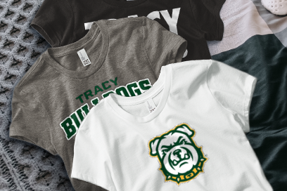 TRACY HIGH SCHOOL BULLDOGS Tees (Option 1) Banner