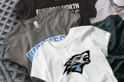 Elkhorn North Wolves Online Store Tees (Option 1) Banner
