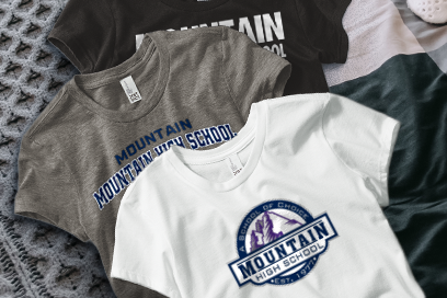 Mountain High School Mountain High School Tees (Option 1) Banner