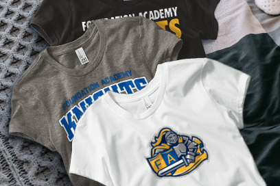 FOUNDATION ACADEMY  Knights Tees (Option 1) Banner