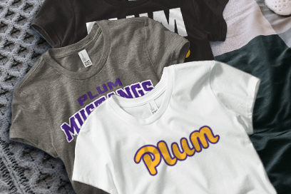 PLUM MUSTANGS Tees (Option 1) Banner