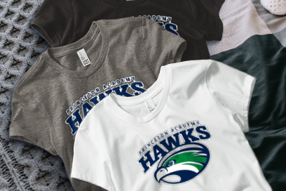 PRINCETON ACADEMY  Hawks Tees (Option 1) Banner