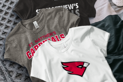 St. Matthew's  Cardinals Tees (Option 1) Banner