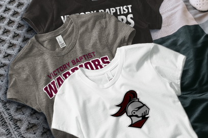 Victory Baptist  Warriors Tees (Option 1) Banner
