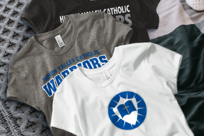Huron Valley Catholic  Warriors Tees (Option 1) Banner