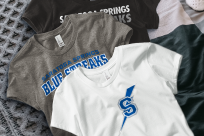 Saratoga Springs Blue Streaks Tees (Option 1) Banner