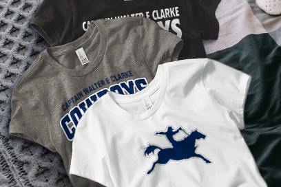 Captain Walter E Clarke  Cowboys Tees (Option 1) Banner