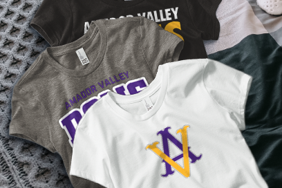 Amador Valley High School Athletic Boosters Spirit Store Tees (Option 1) Banner