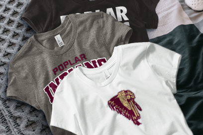 Poplar  Indians Tees (Option 1) Banner