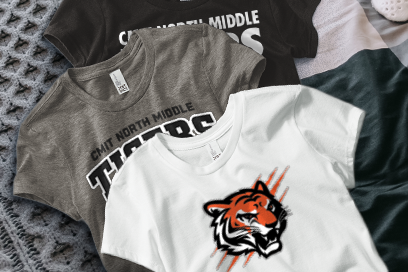 CMIT North Middle Spirit Shop Tigers Tees (Option 1) Banner