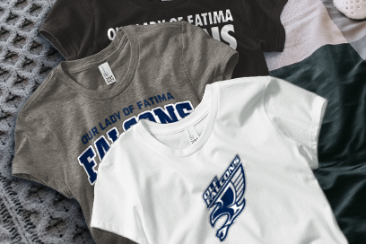Our Lady of Fatima Falcons Tees (Option 1) Banner