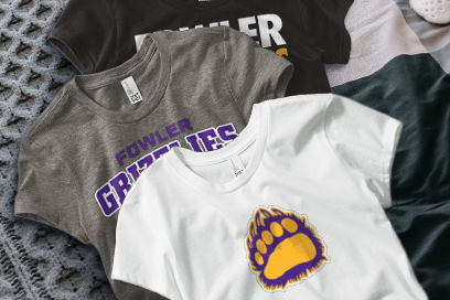 Fowler  Grizzlies Tees (Option 1) Banner