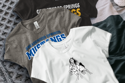 Greasewood Springs Community School Mustangs Tees (Option 1) Banner