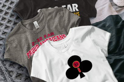 2-32 Field Artillery Regiment Proud Americans Tees (Option 1) Banner