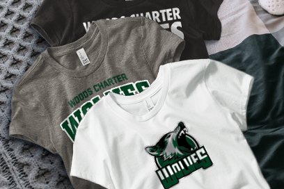 Woods Charter  Wolves Tees (Option 1) Banner