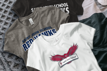 Saint John School Red hawks Tees (Option 1) Banner