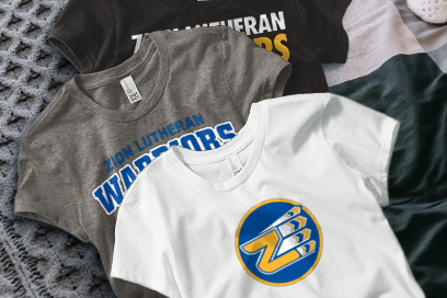 ZION LUTHERAN  Warriors Tees (Option 1) Banner