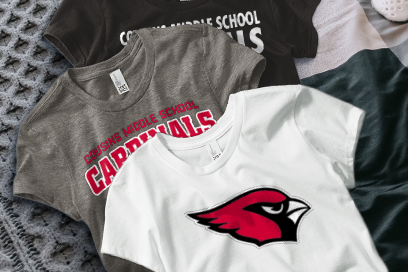Cousins Middle School Cardinals Tees (Option 1) Banner