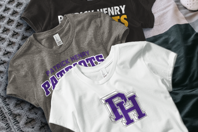 PATRICK HENRY HIGH SCHOOL PATRIOTS Tees (Option 1) Banner