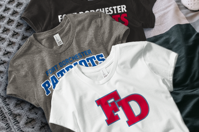 FORT DORCHESTER HIGH SCHOOL PATRIOTS Tees (Option 1) Banner