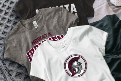 NOWATA HIGH SCHOOL IRONMEN Tees (Option 1) Banner