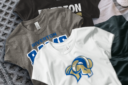 RIVERTON HIGH SCHOOL RAMS Tees (Option 1) Banner