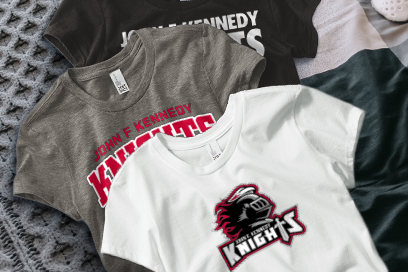 JOHN F KENNEDY HIGH SCHOOL KNIGHTS Tees (Option 1) Banner