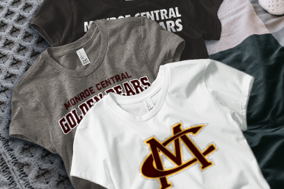 MONROE CENTRAL HIGH SCHOOL GOLDEN BEARS Tees (Option 1) Banner