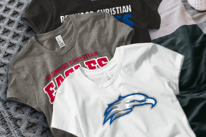 REDWOOD CHRISTIAN HIGH SCHOOL EAGLES Tees (Option 1) Banner
