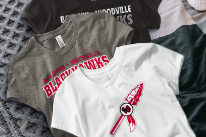 BALDWIN-WOODVILLE HIGH SCHOOL BLACKHAWKS Tees (Option 1) Banner