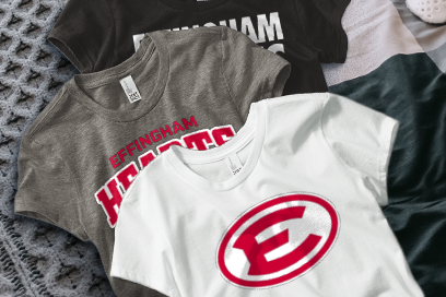EFFINGHAM HIGH SCHOOL HEARTS Tees (Option 1) Banner