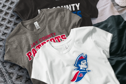 JAY COUNTY HIGH SCHOOL PATRIOTS Tees (Option 1) Banner