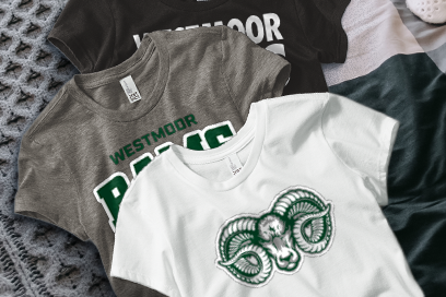 WESTMOOR HIGH SCHOOL RAMS Tees (Option 1) Banner