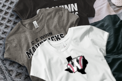 C C WINN HIGH SCHOOL MAVERICKS Tees (Option 1) Banner