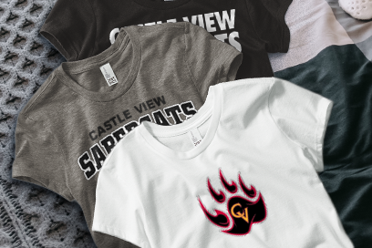 CASTLE VIEW HIGH SCHOOL SABERCATS Tees (Option 1) Banner