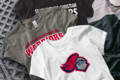 SPARTANBURG CHRISTIAN ACADEMY WARRIORS Tees (Option 1) Banner