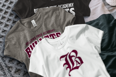 BELLOWS FREE ACADEMY BULLETS Tees (Option 1) Banner