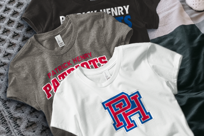 PATRICK HENRY HIGH SCHOOL PATRIOTS Tees (Option 1) Banner