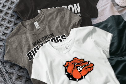 WALDRON HIGH SCHOOL BULLDOGS Tees (Option 1) Banner