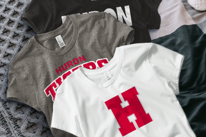 HURON HIGH SCHOOL TIGERS Tees (Option 1) Banner