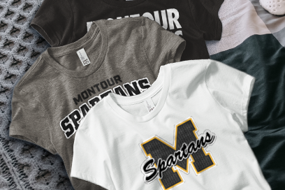 MONTOUR HIGH SCHOOL SPARTANS Tees (Option 1) Banner