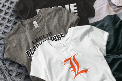 LESLIE HIGH SCHOOL BLACKHAWKS Tees (Option 1) Banner