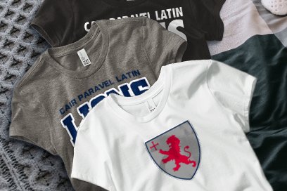 CAIR PARAVEL LATIN SCHOOL LIONS Tees (Option 1) Banner